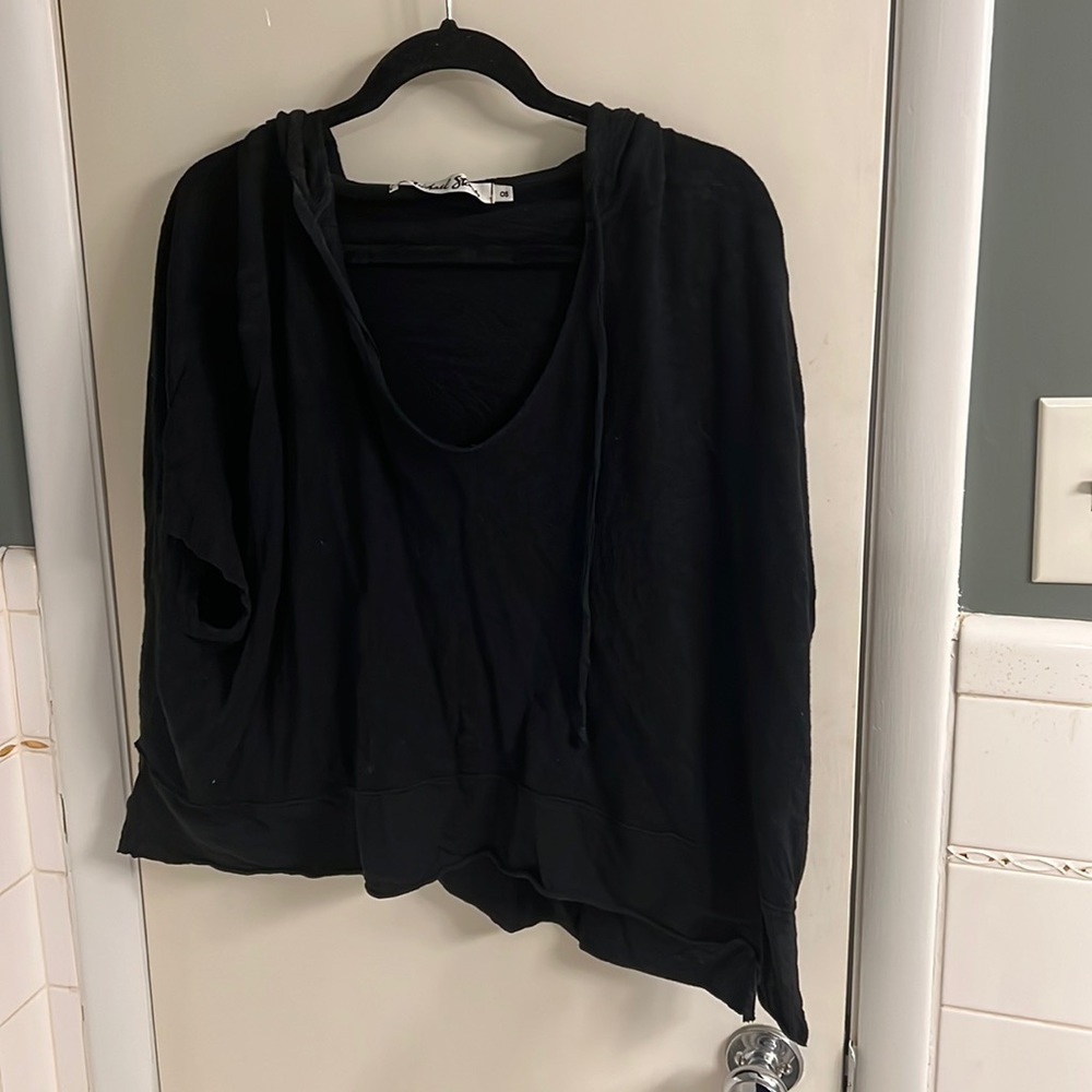 Michael Stars hooded crop poncho